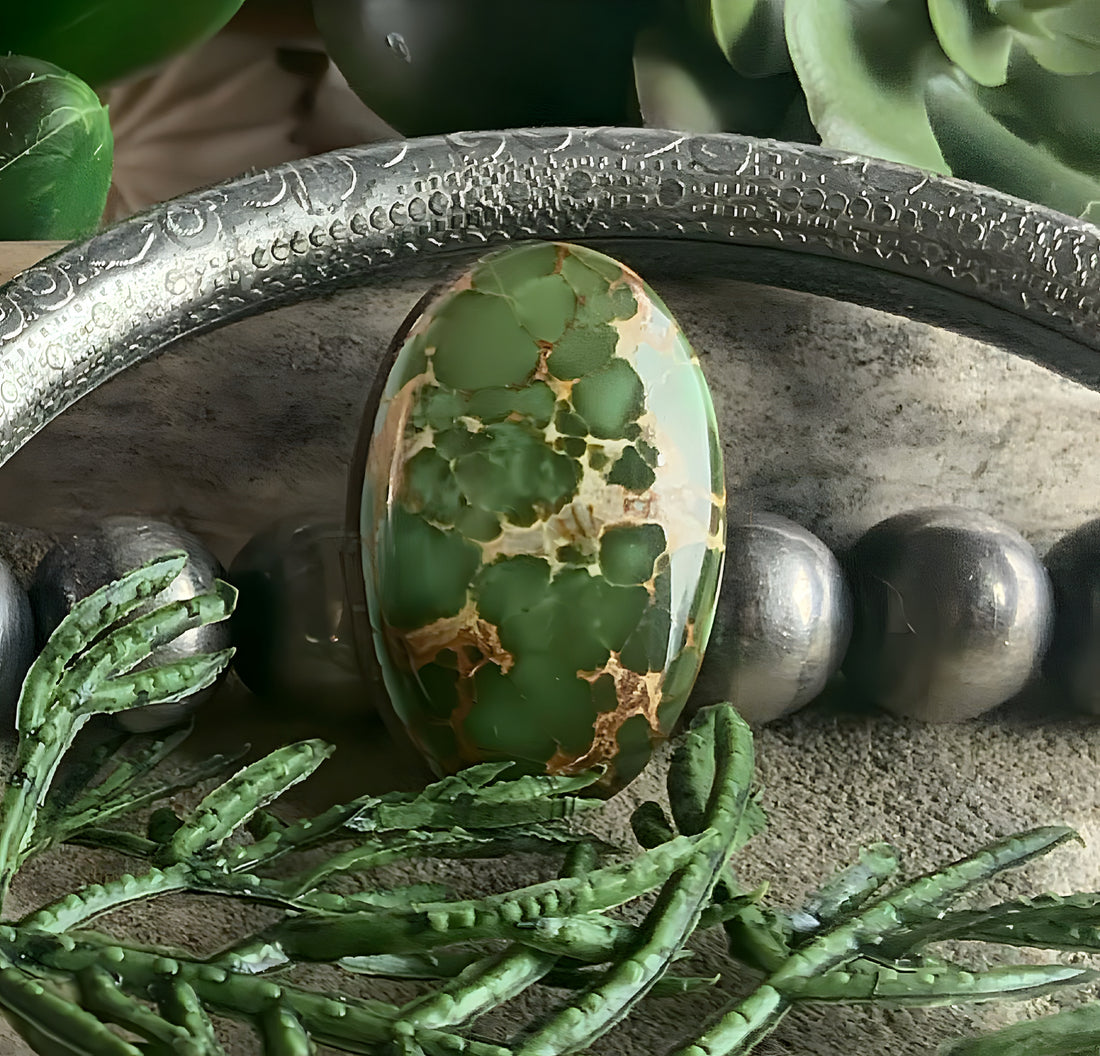 Natural Royston Turquoise Green Oval Cabochon