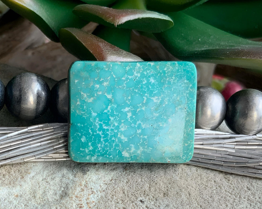 Natural Turquoise Mountain Turquoise Rectangular Cabochon-Arizona Gemstone