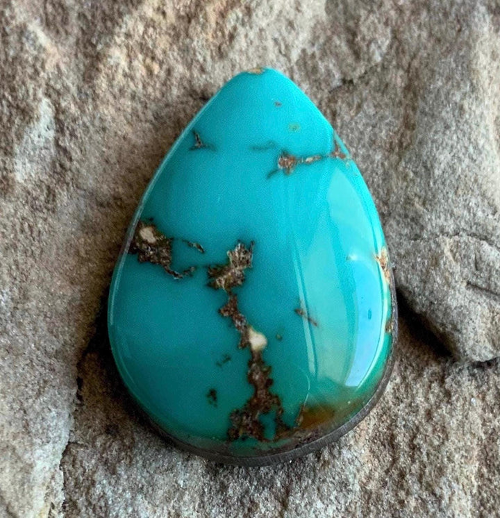 Green Royston Turquoise Drop Cabochon #R147