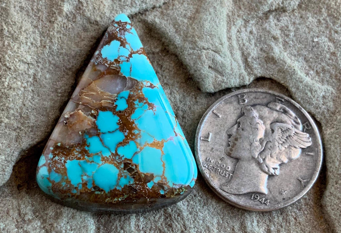 Natural Sierra Nevada Triangle Turquoise Cabochon