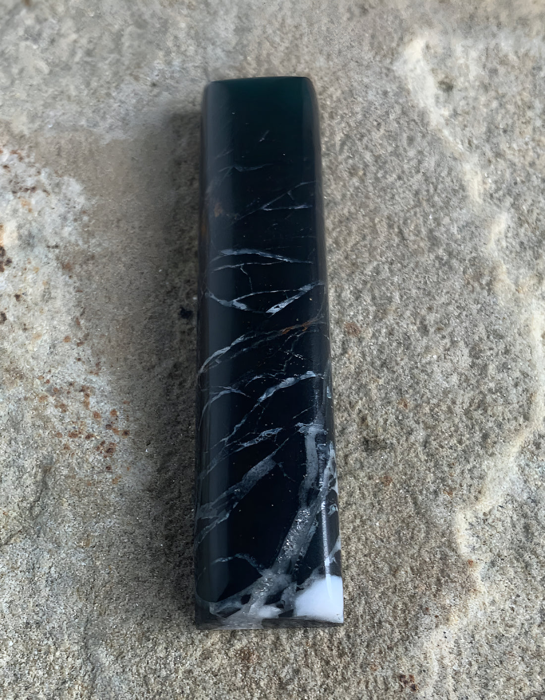 Beautiful White Buffalo Elongated Rectangle Cabochon