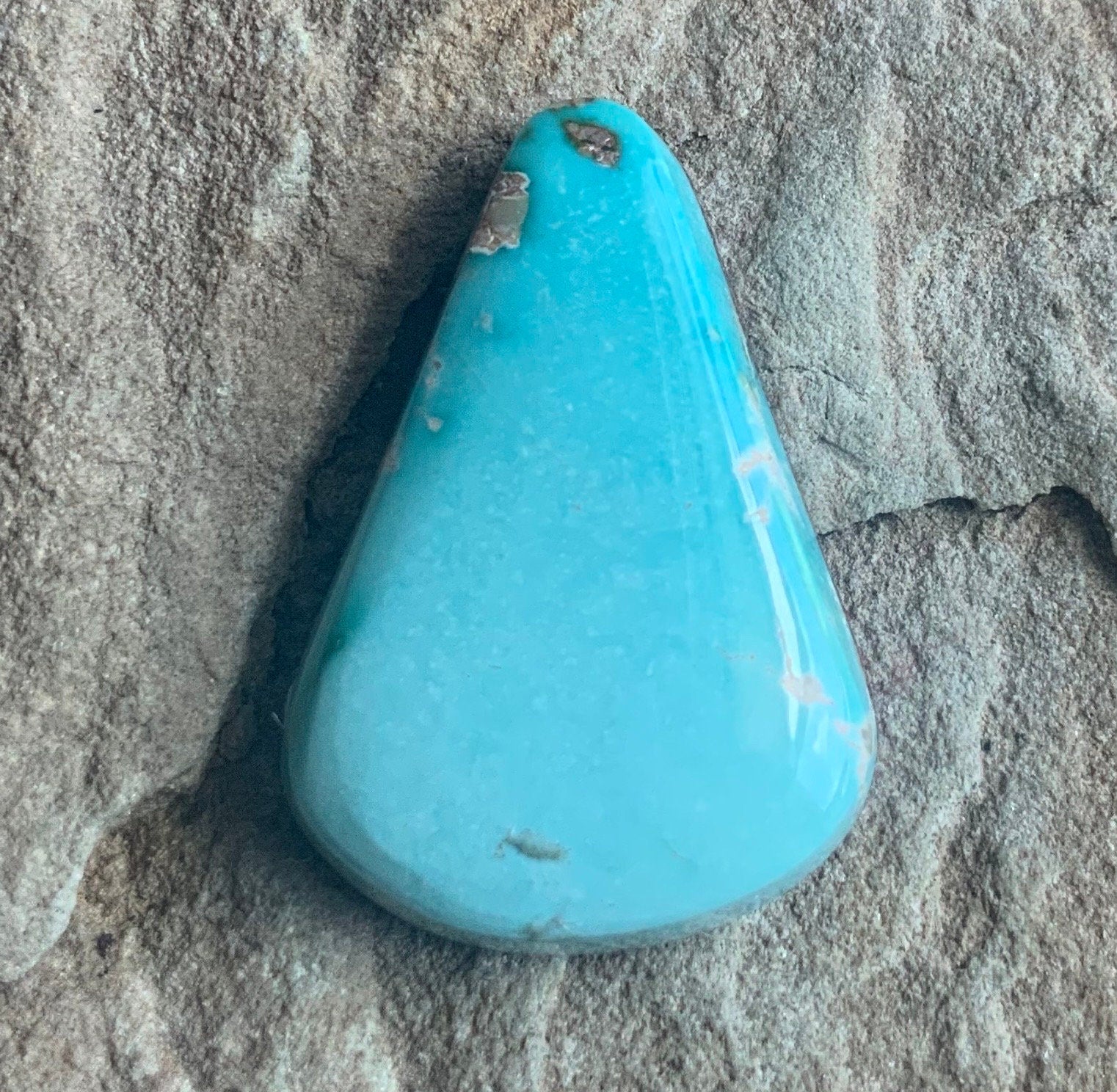 Royston Turquoise Triangular Blue Cabochon