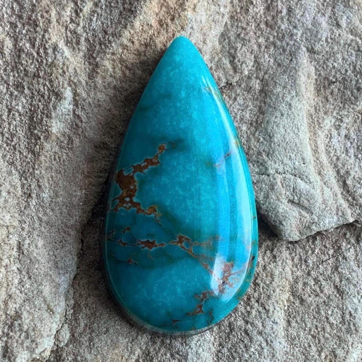 Pilot Mountain Turquoise Teardrop Cabochon