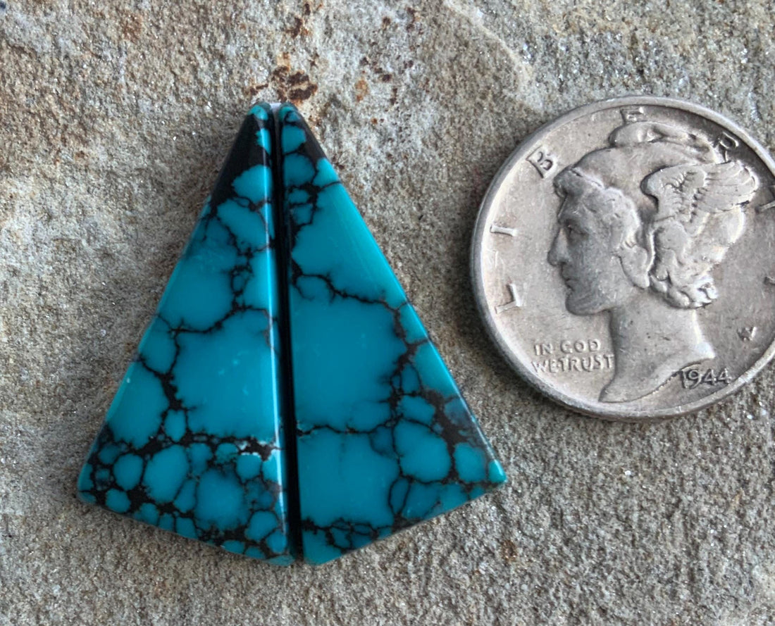 Beautiful Bao Canyon Turquoise Earring Matching Pair #BC119