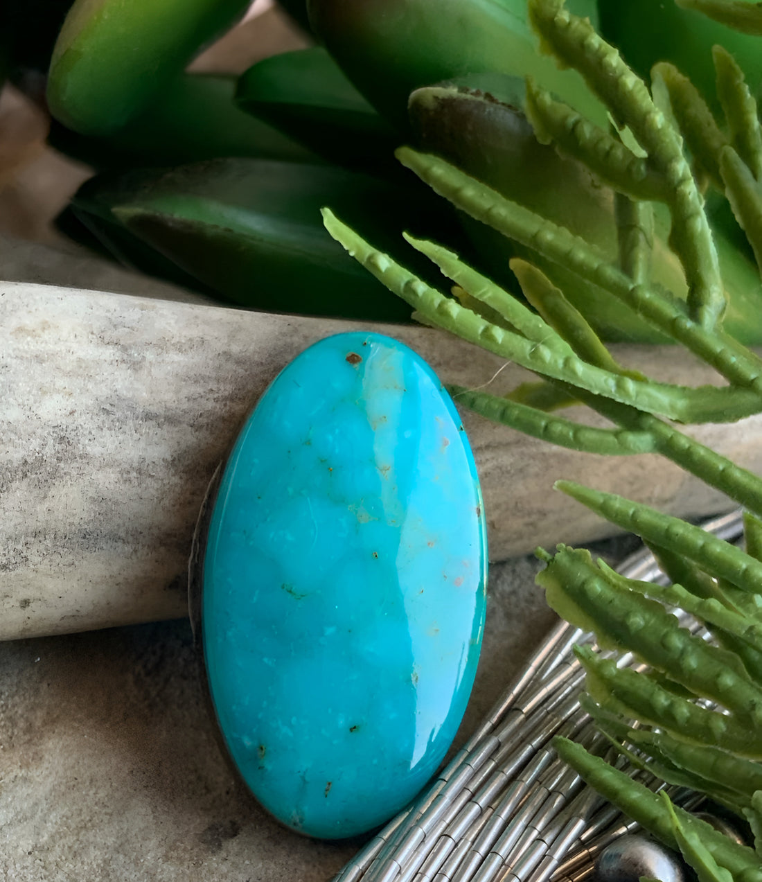 Royston Turquoise Blue Oval Cabochon-Nevada Gemstone #R53