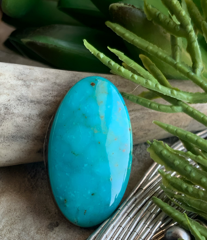 Royston Turquoise Blue Oval Cabochon-Nevada Gemstone #R53