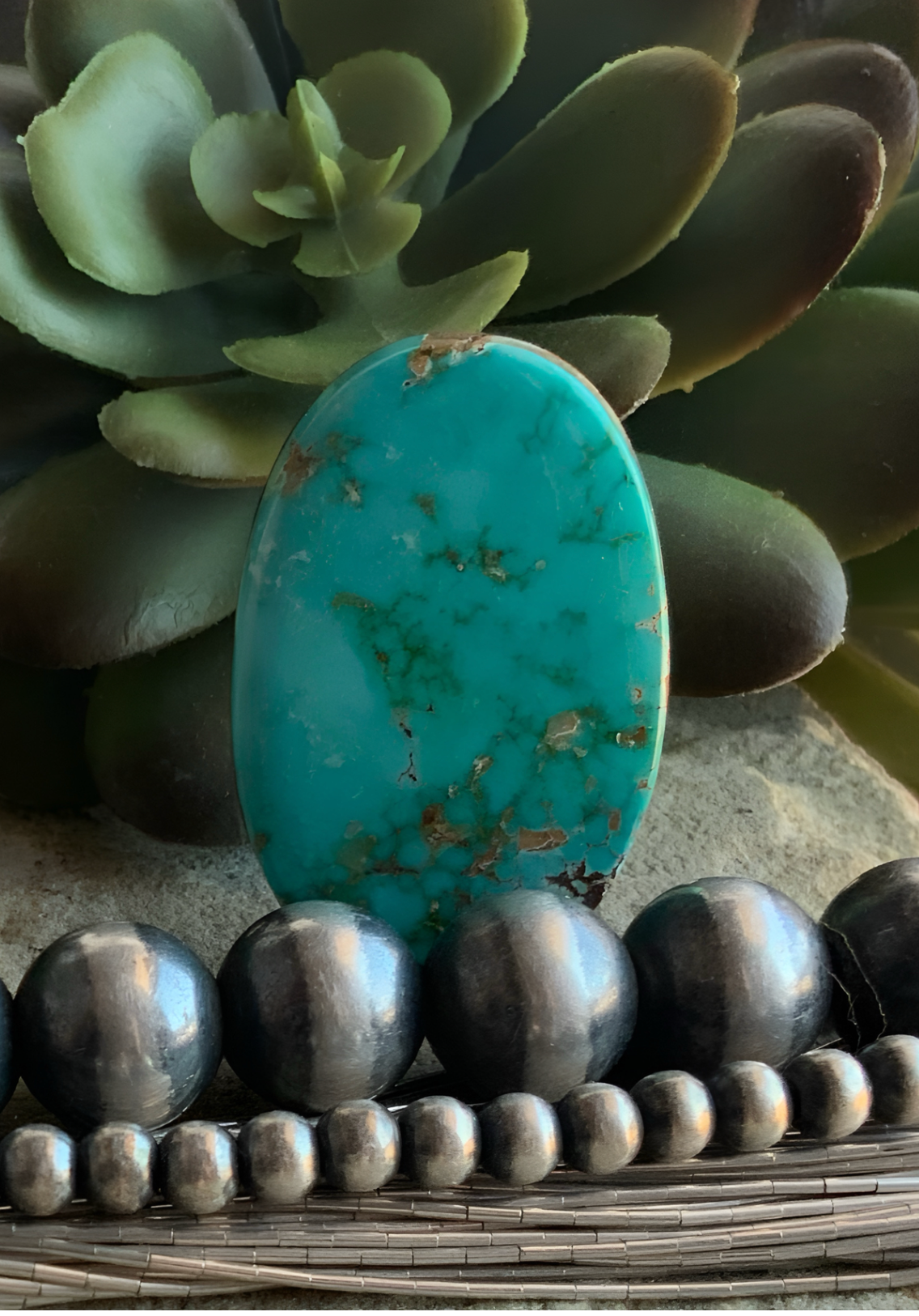 Natural Royston Turquoise Oval Cabochon