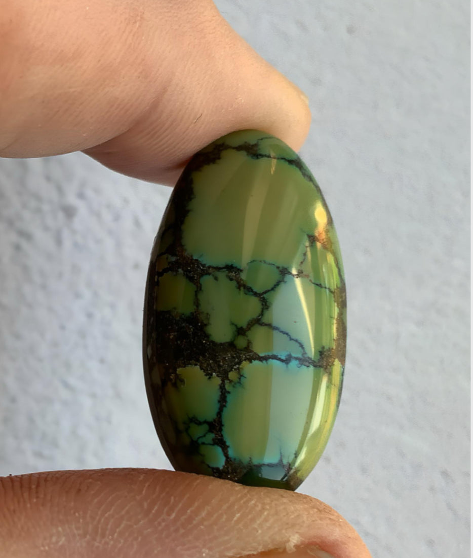 Bamboo Mountain Turquoise Oval Cabochon