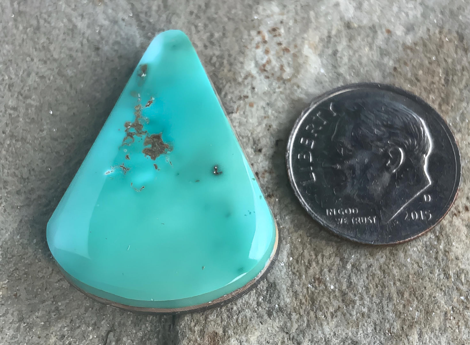 Royston Turquoise  Light GreenTriangular Cabochon
