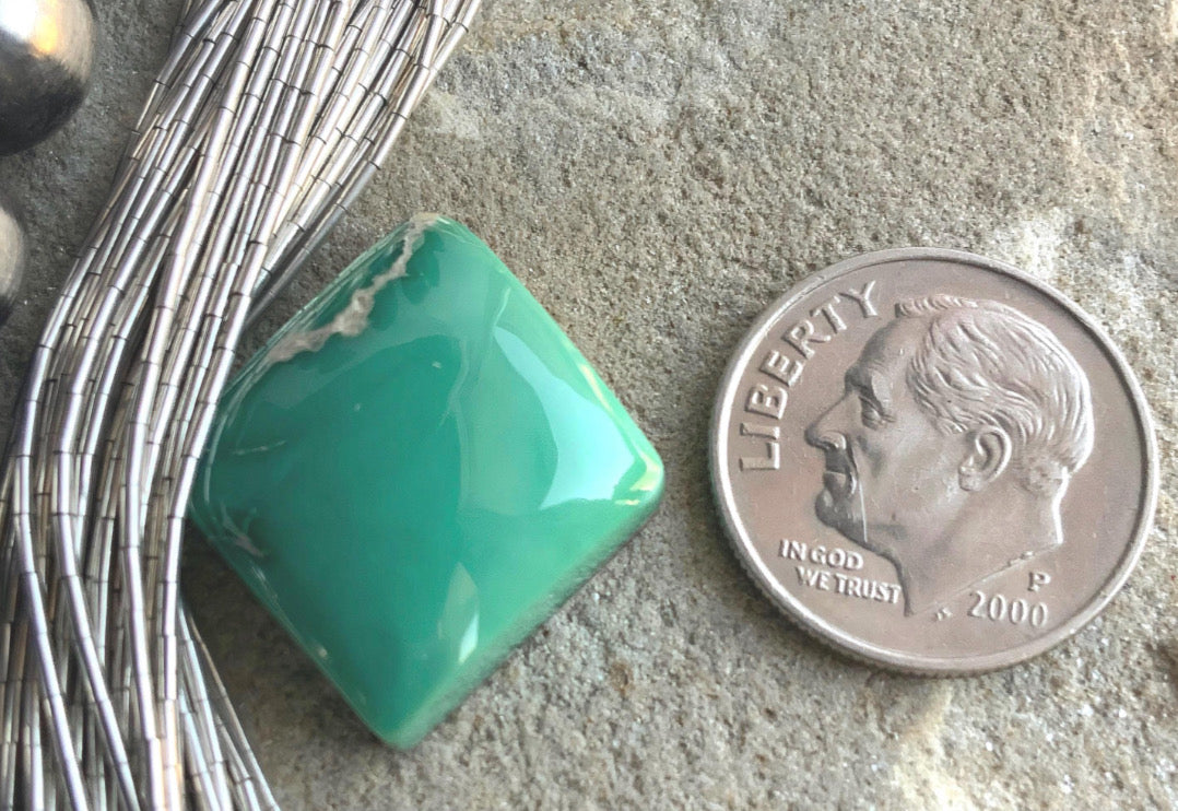 Natural Broken Arrow Varascite Thick Cut Cabochon