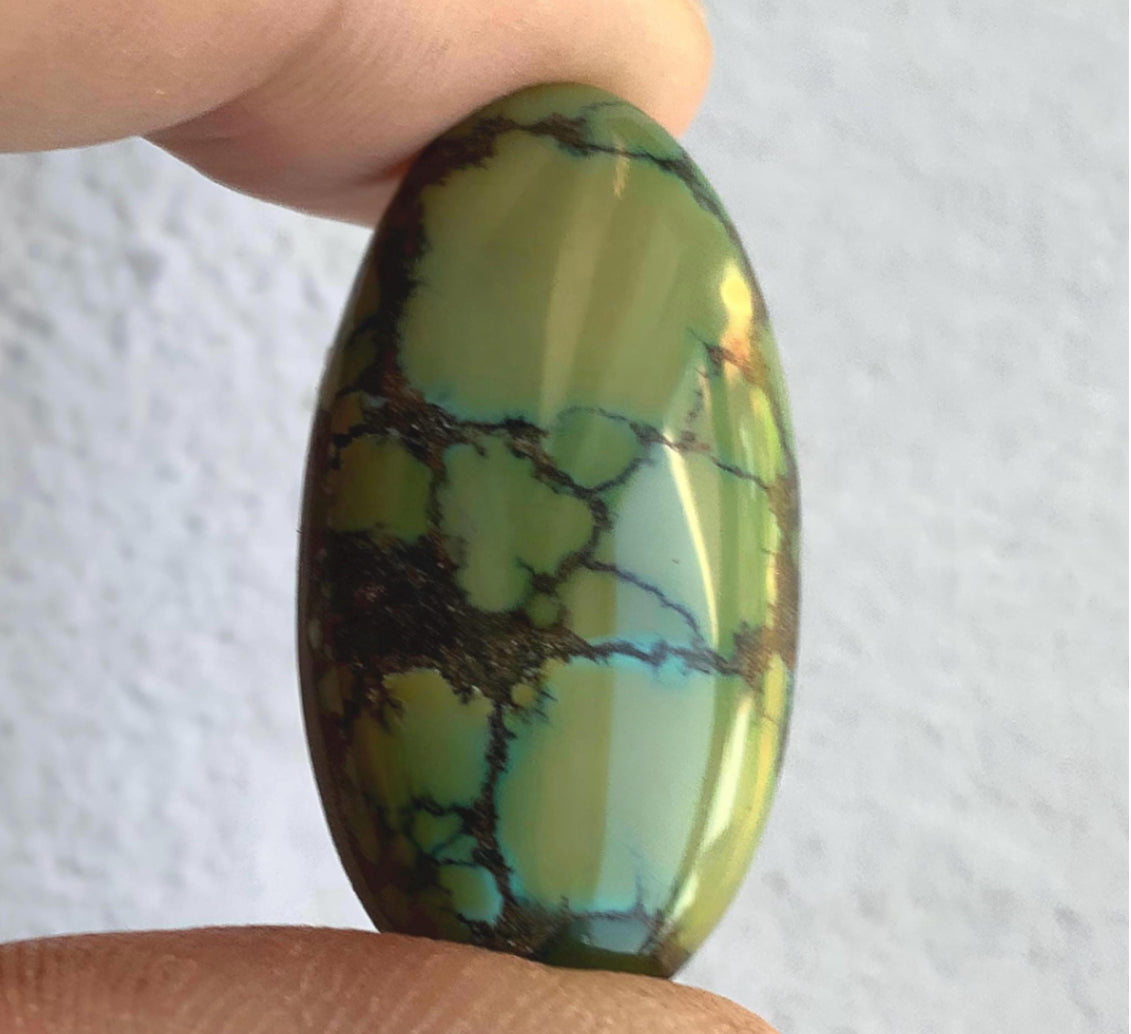 Bamboo Mountain Turquoise Oval Cabochon