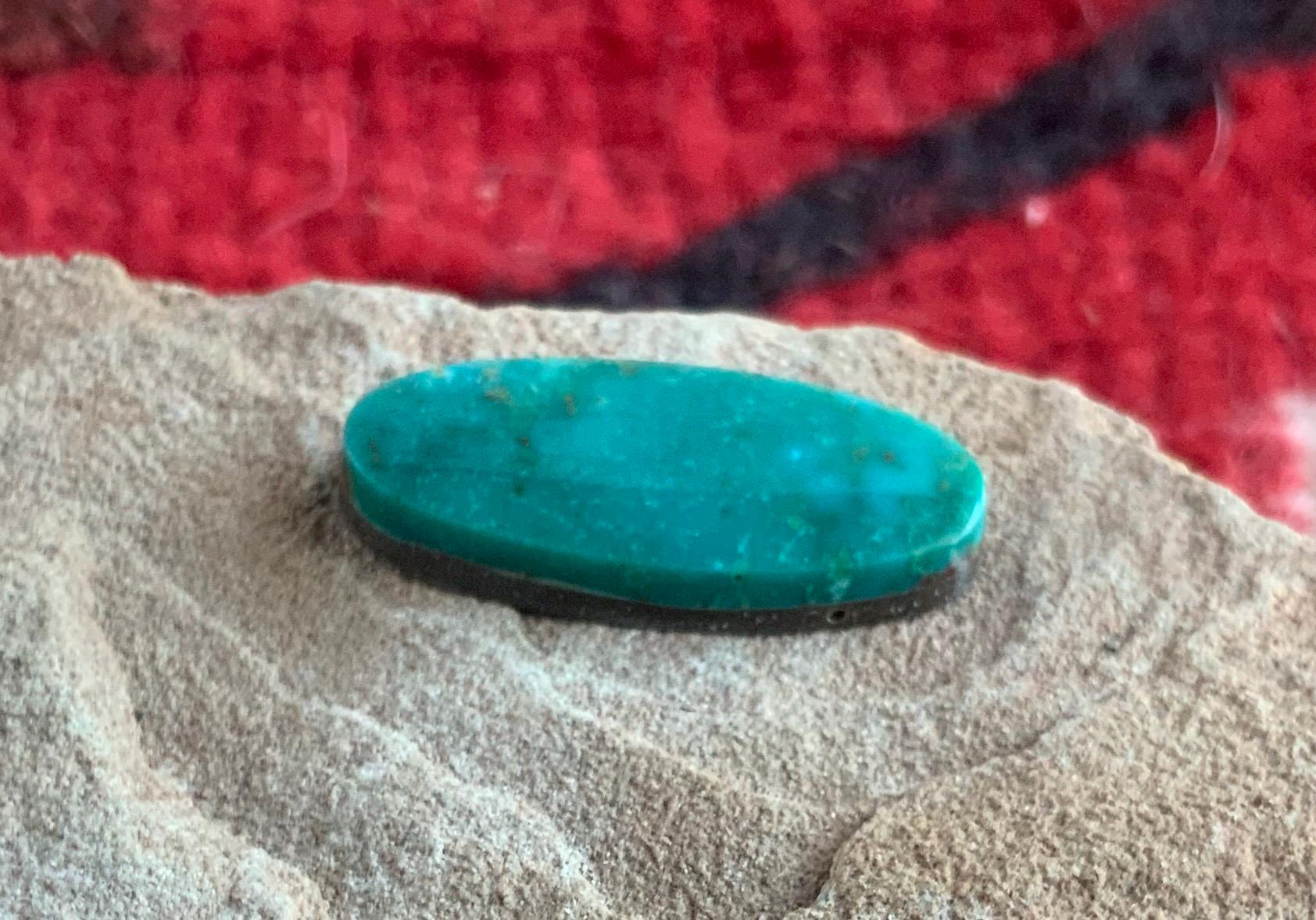 Beautiful Blue Green Royston Turquoise Oval Cabochon #R74