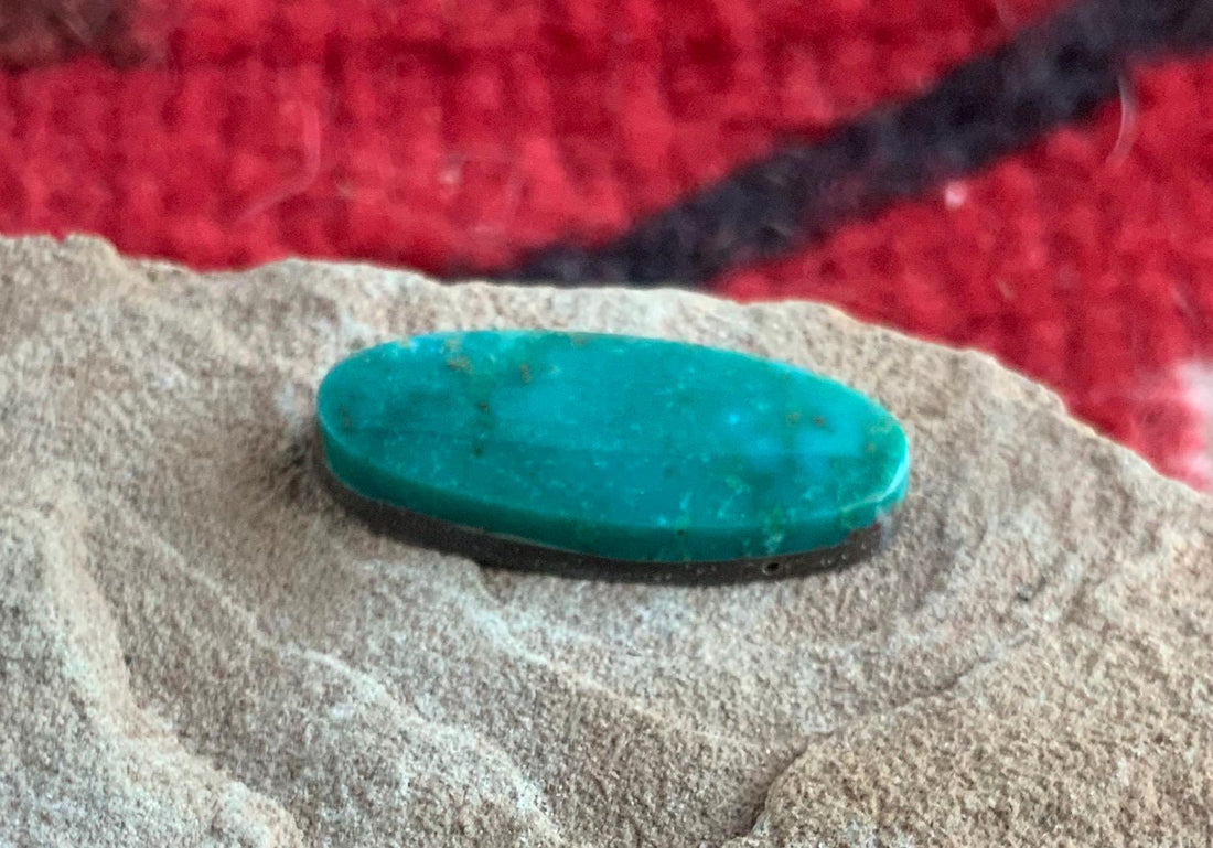 Beautiful Blue Green Royston Turquoise Oval Cabochon #R74