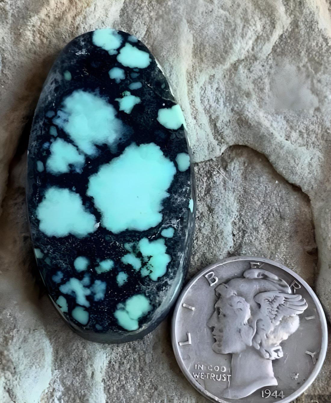 Gorgeous Large Natural New Lander Variscite Oval Cabochon