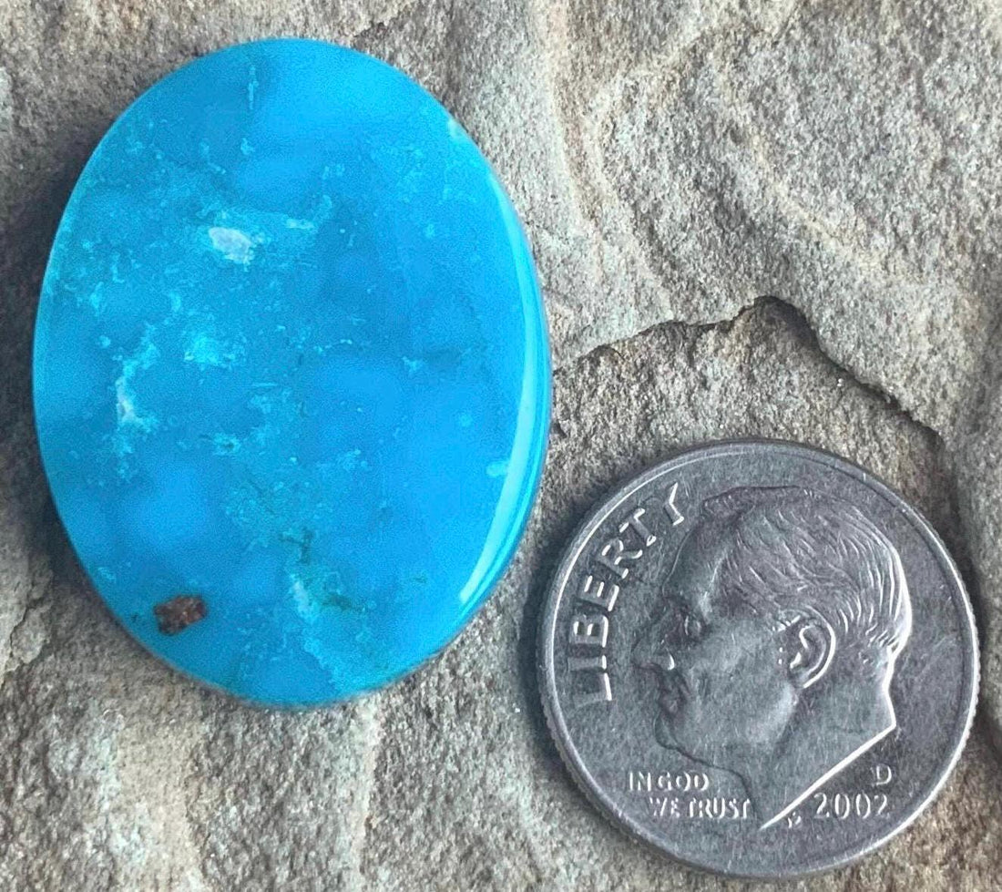 Beautiful Blue Turquoise Mountain Turquoise Oval Cabochon