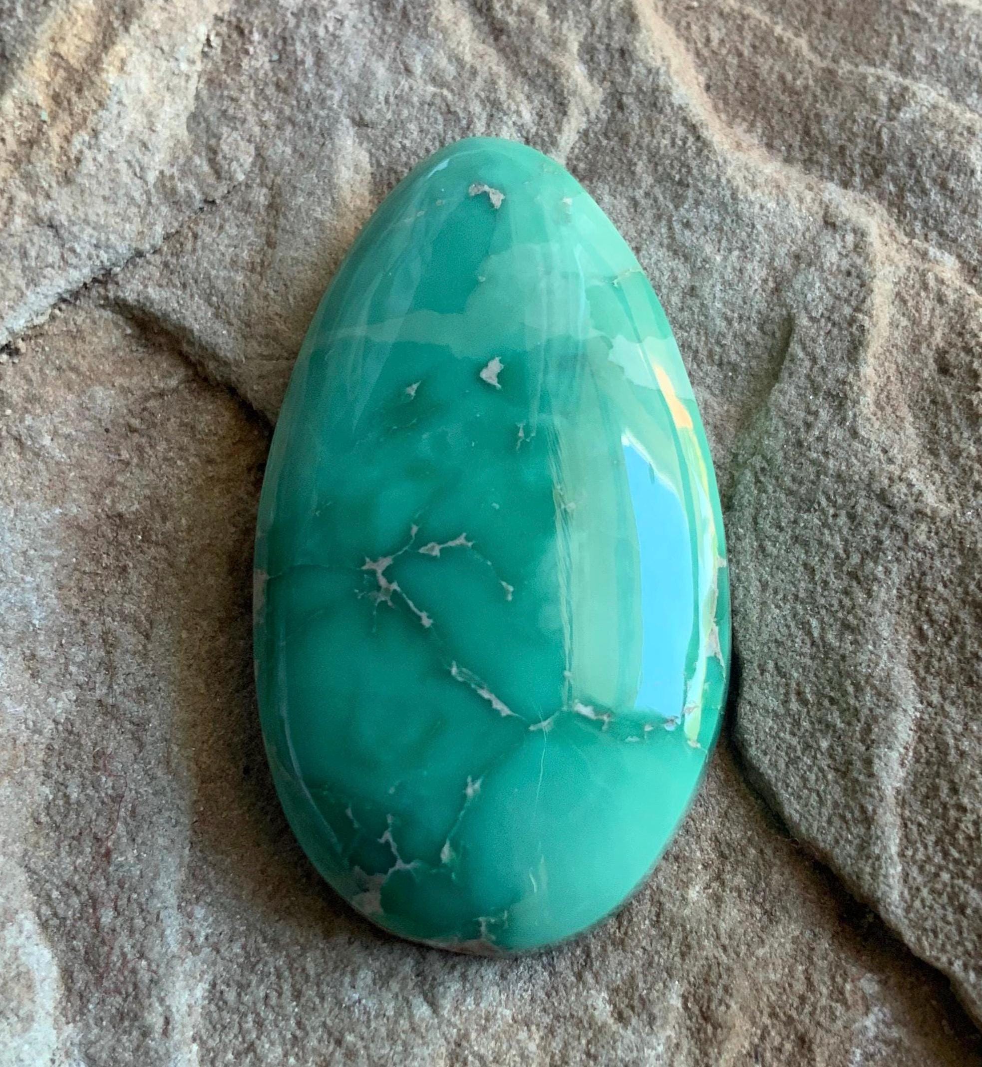Gorgeous Natural Broken Arrow Variscite Teardrop Cabochon