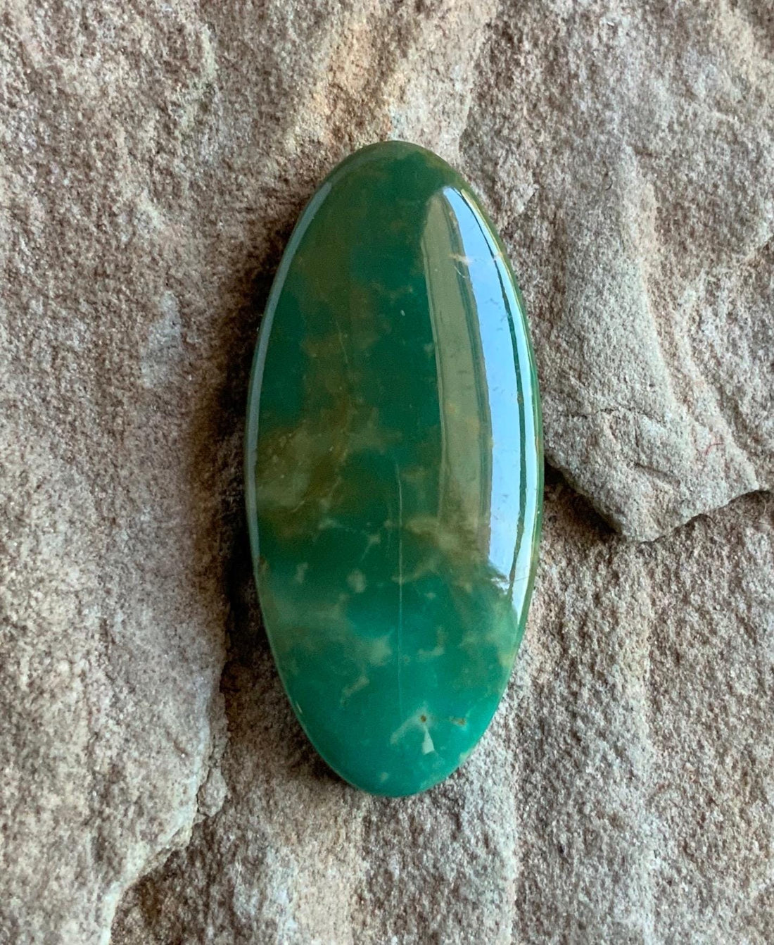 Beautiful Green Natural Turquoise Mountain Turquoise Long Oval Cabochon