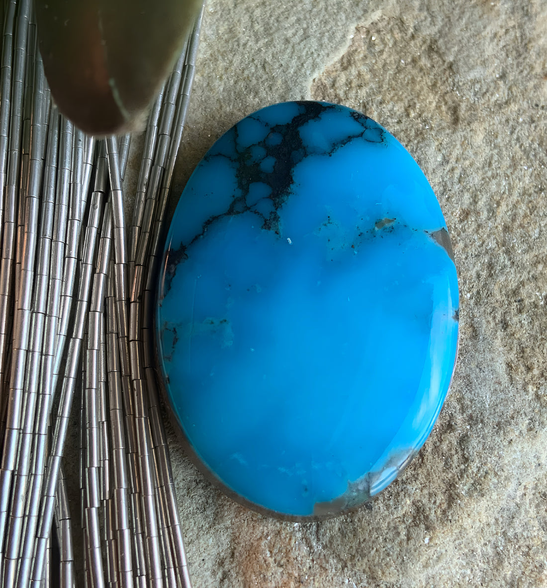 Ithaca Peak Turquoise Oval Cabochon ￼#IP101