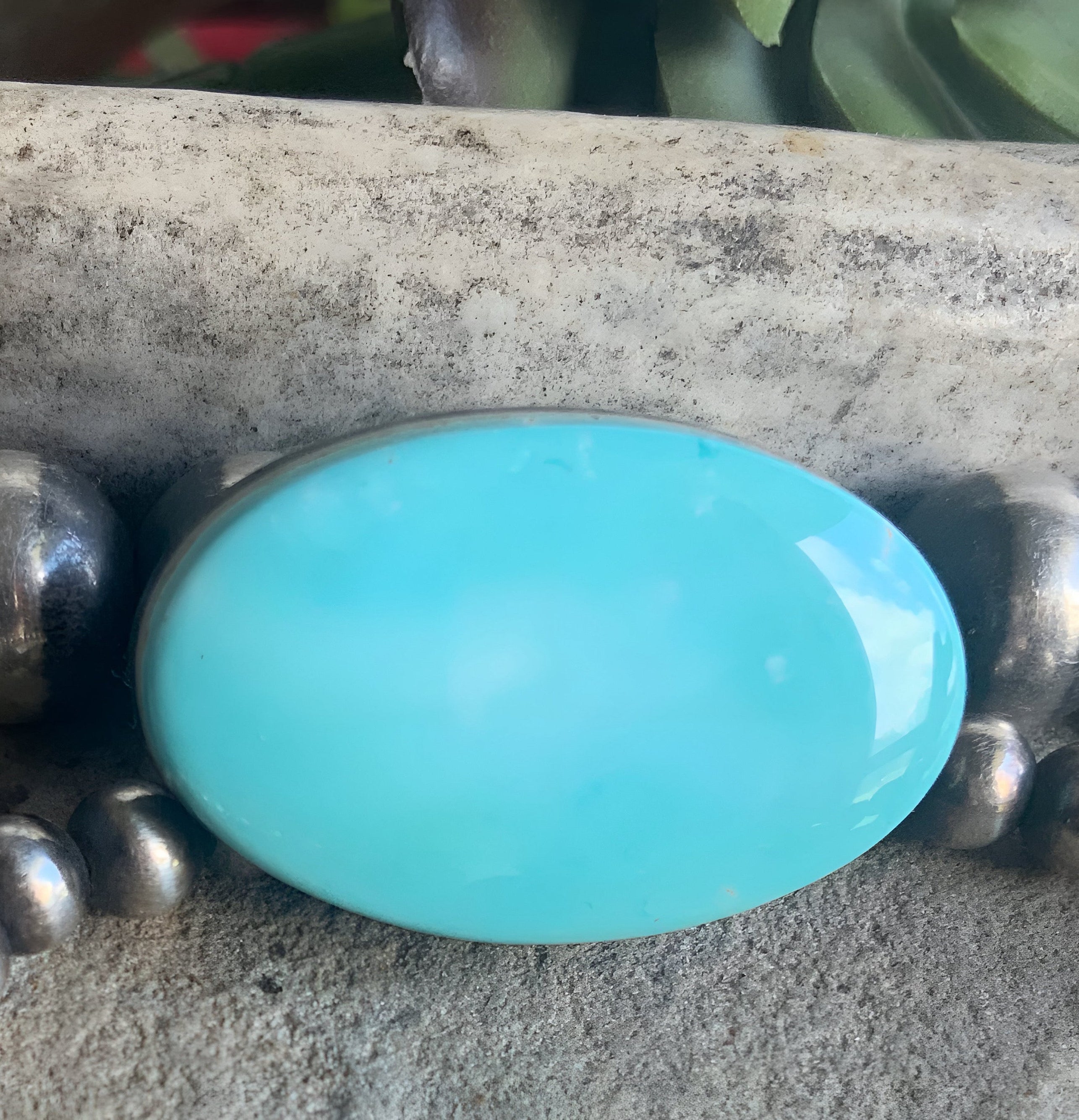 Blue Gem Turquoise Oval Cabochon