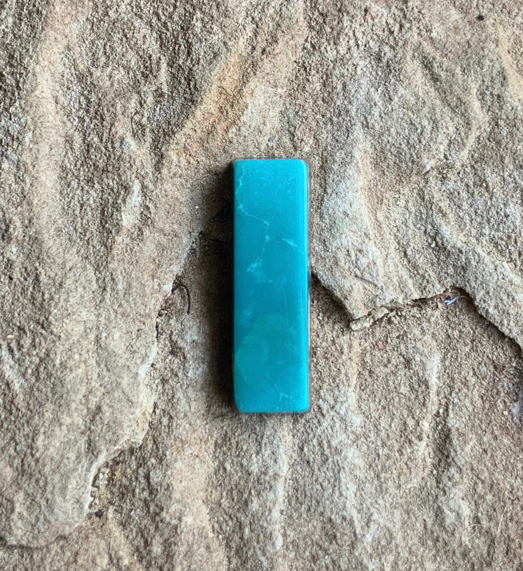 Beautiful Fox Turquoise Rectangular Bar Cabochon