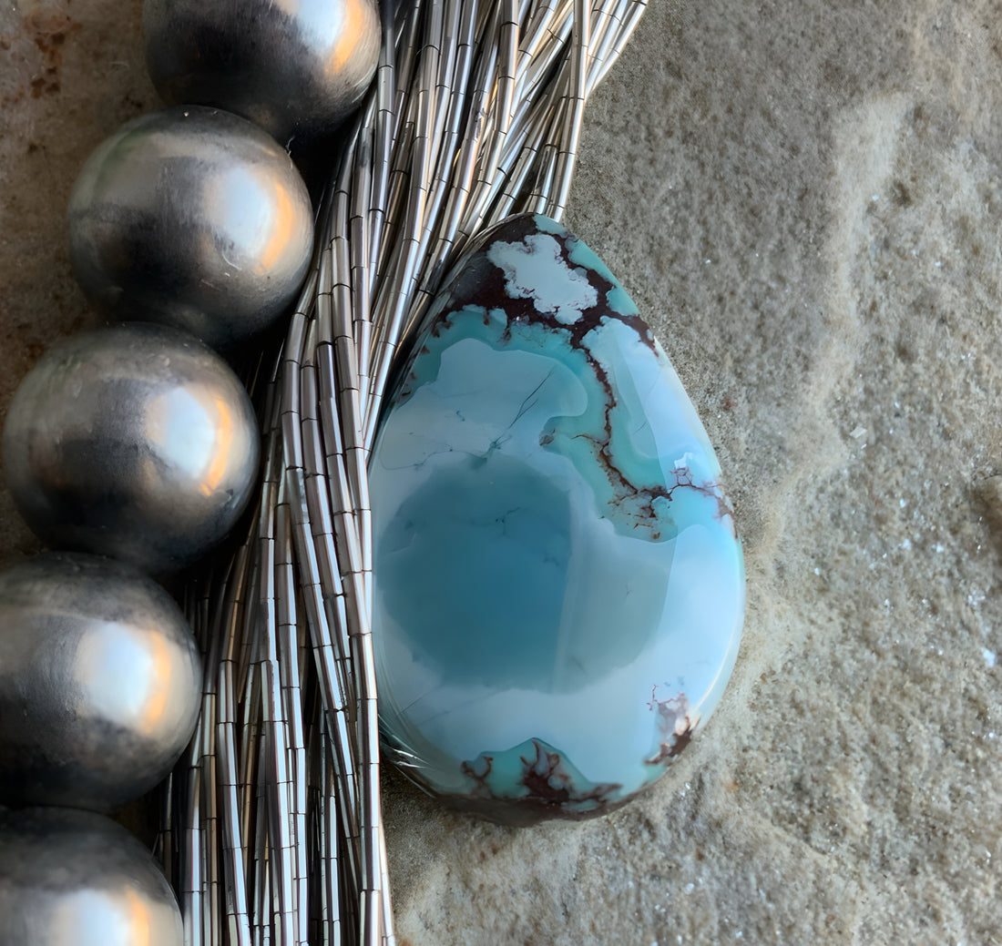 Gobi Desert Lavender or Golden Hills Turquoise Teardrop #G121