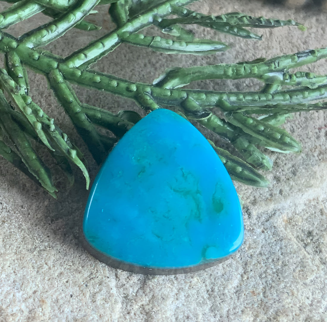 Turquoise Mountain Turquoise Trillion Cabochon