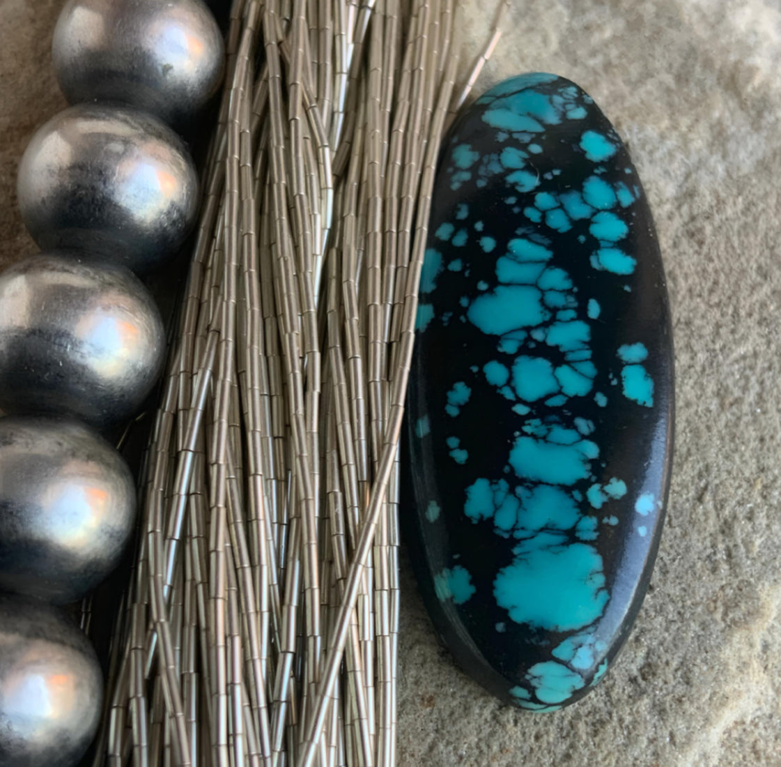 Beautiful Large Oval Bao Canyon Turquoise Gemstone