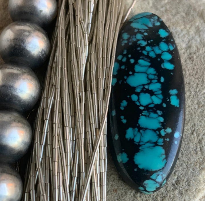 Beautiful Large Oval Bao Canyon Turquoise Gemstone