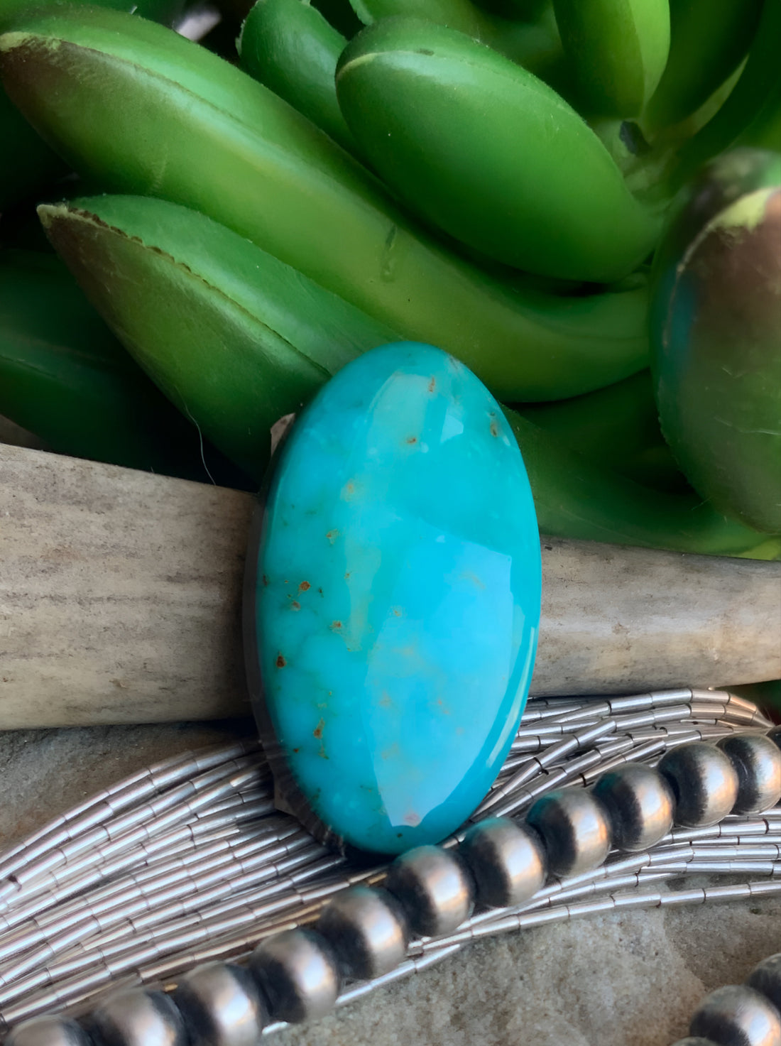 Royston Turquoise Blue Oval Cabochon-Nevada Gemstone #R53