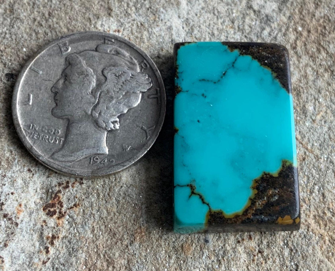 Bao Canyon Turquoise Blue Rectangular Cabochon #BC115