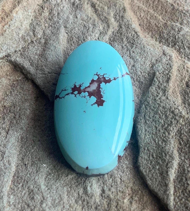 Beautiful Blue Oval Red River Turquoise Cabochon