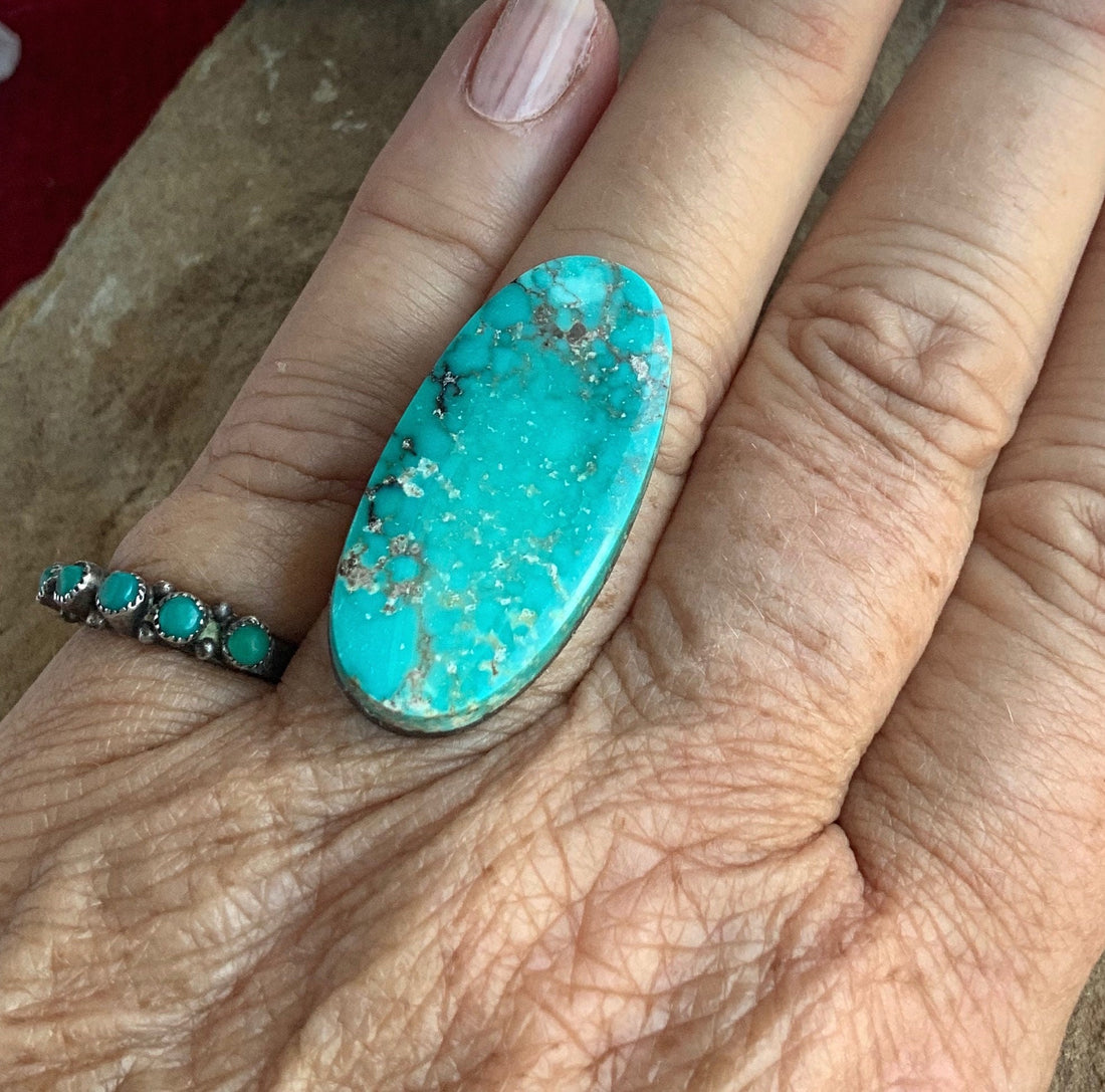 Beautiful Carico Lake Turquoise Large Oval Cabochon