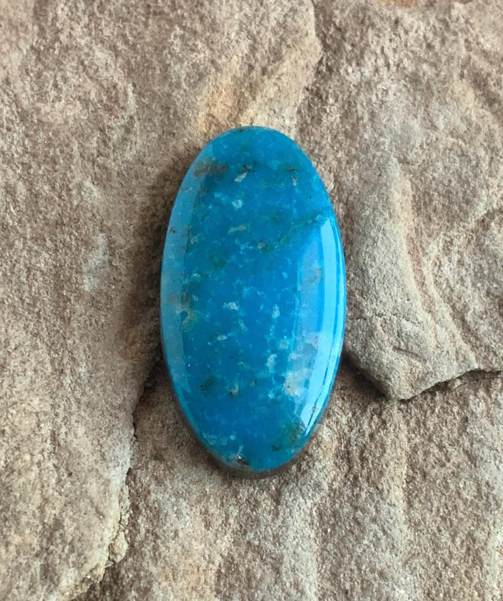Ithaca Peak Turquoise Oval Cabochon With Quartz Inclusions
