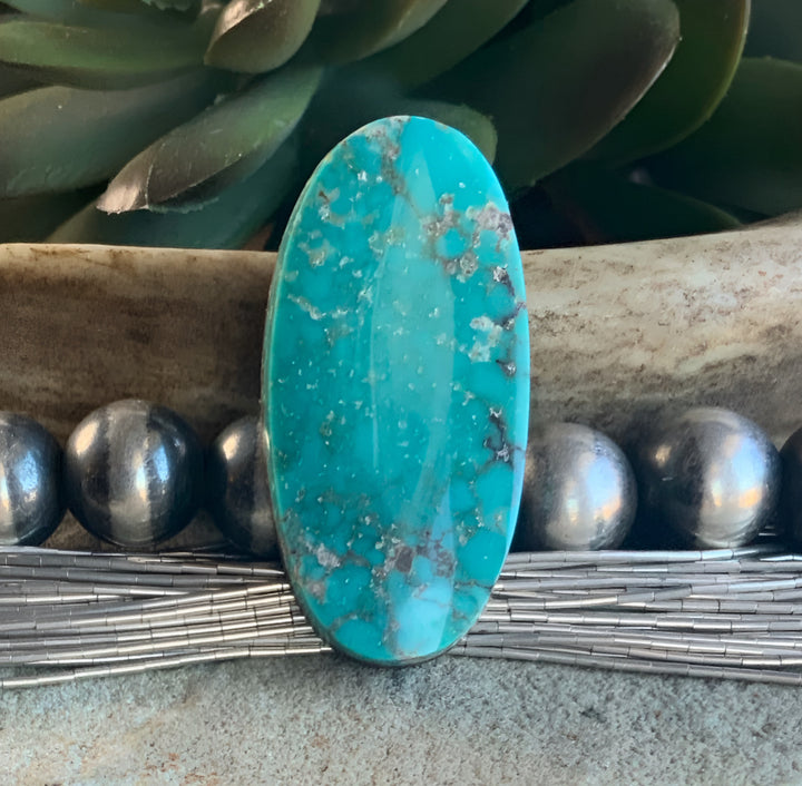 Beautiful Carico Lake Turquoise Large Oval Cabochon