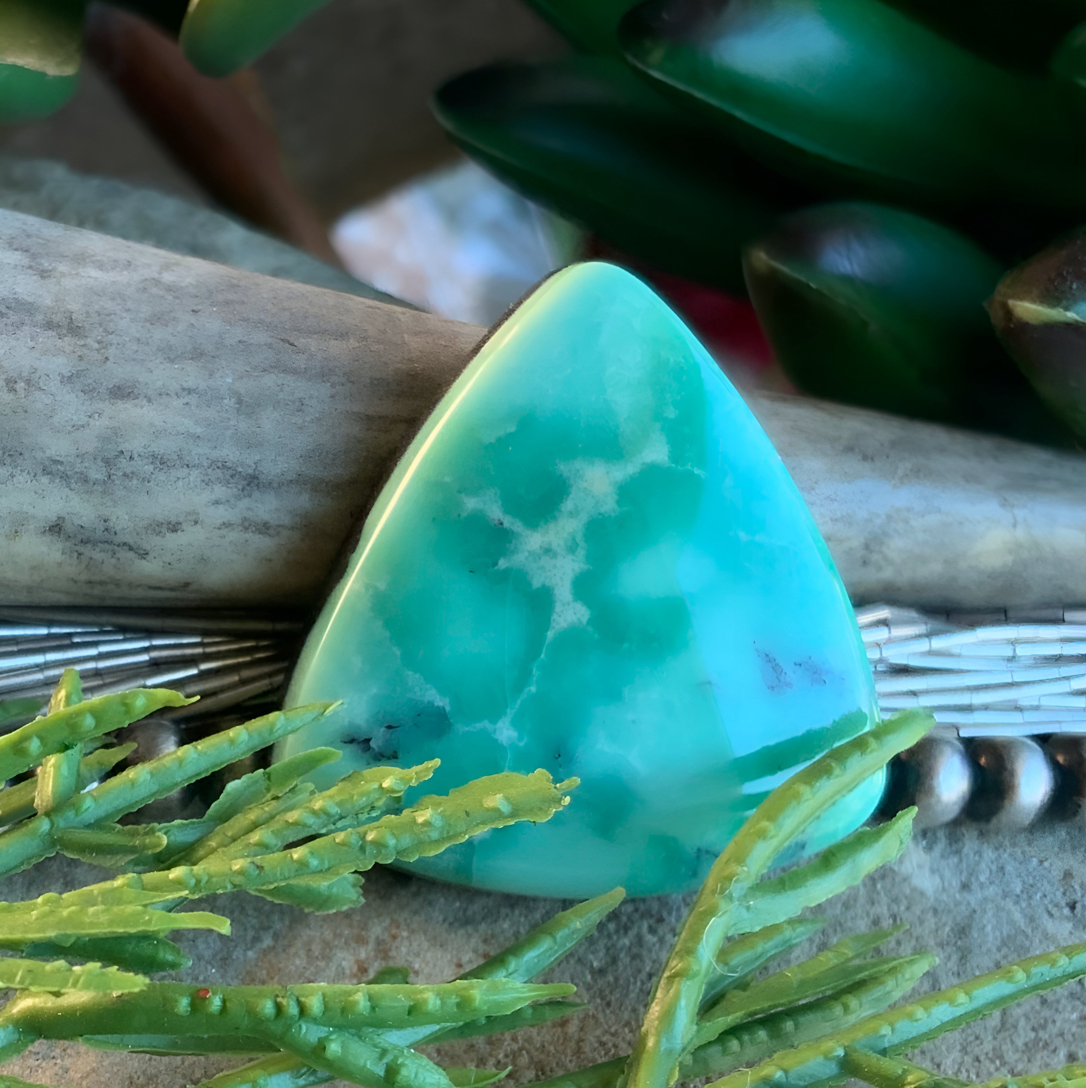 Gorgeous Natural Damele Turquoise Cabochon
