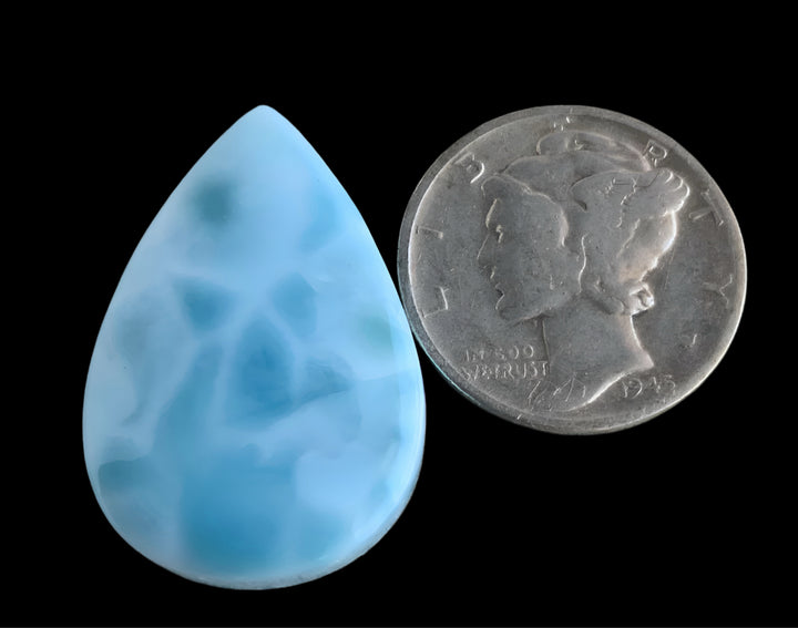 Laramar Teardrop Cabochon:Dominican Republic Gemstone