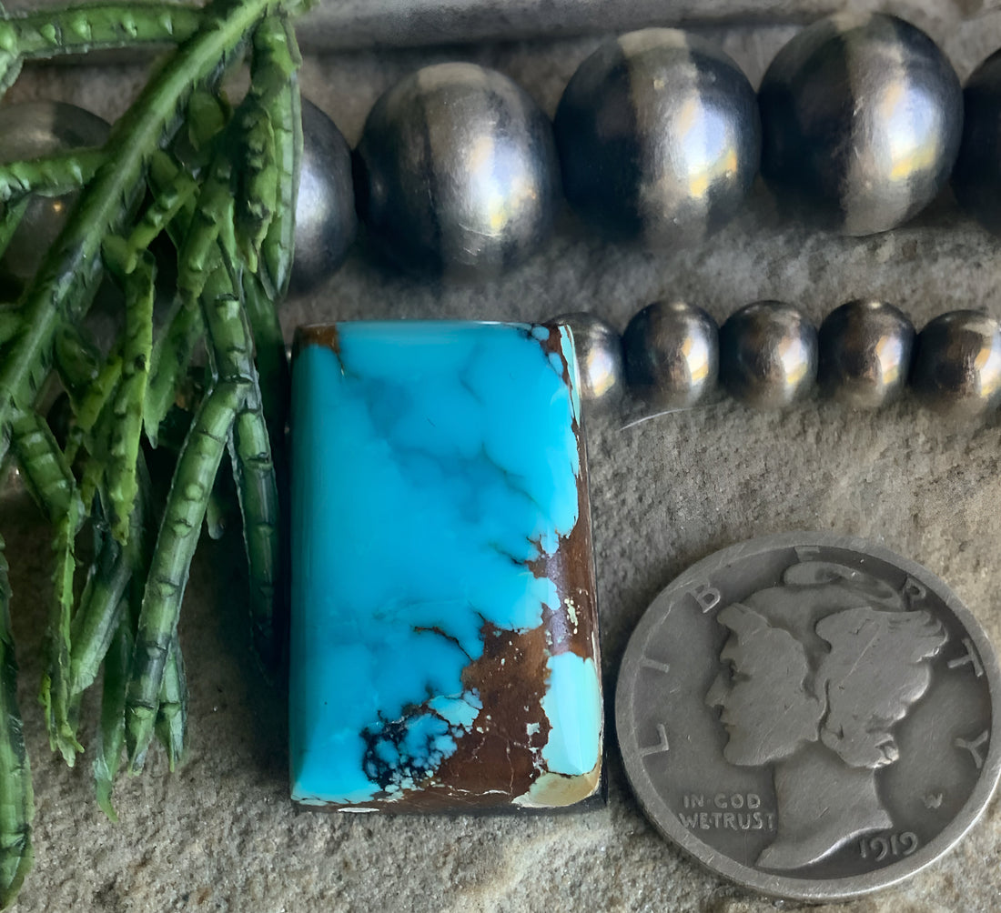 Natural Sierra Nevada Turquoise Rectangular Cabochon