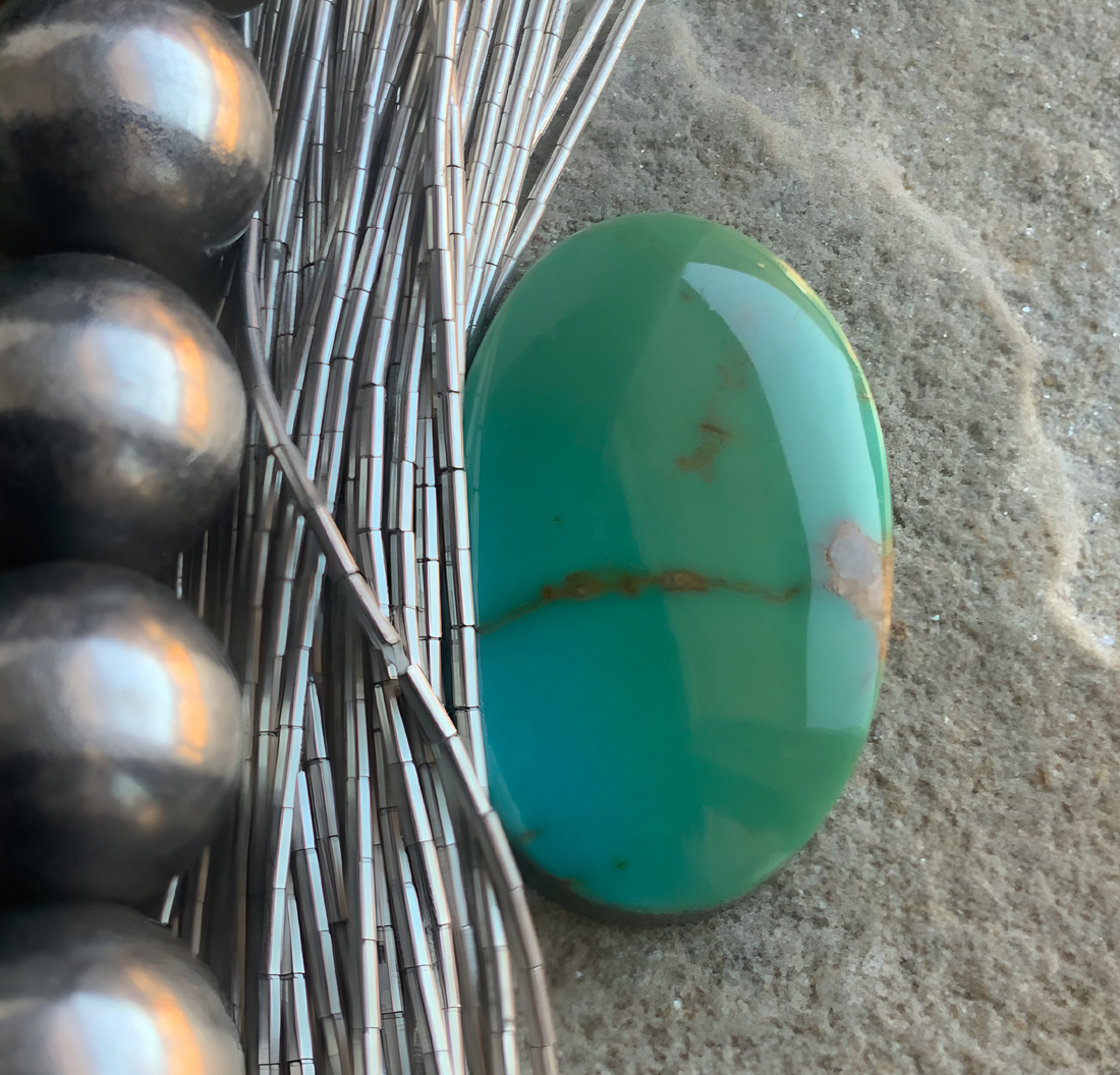Natural Royston Turquoise Oval Gemstone