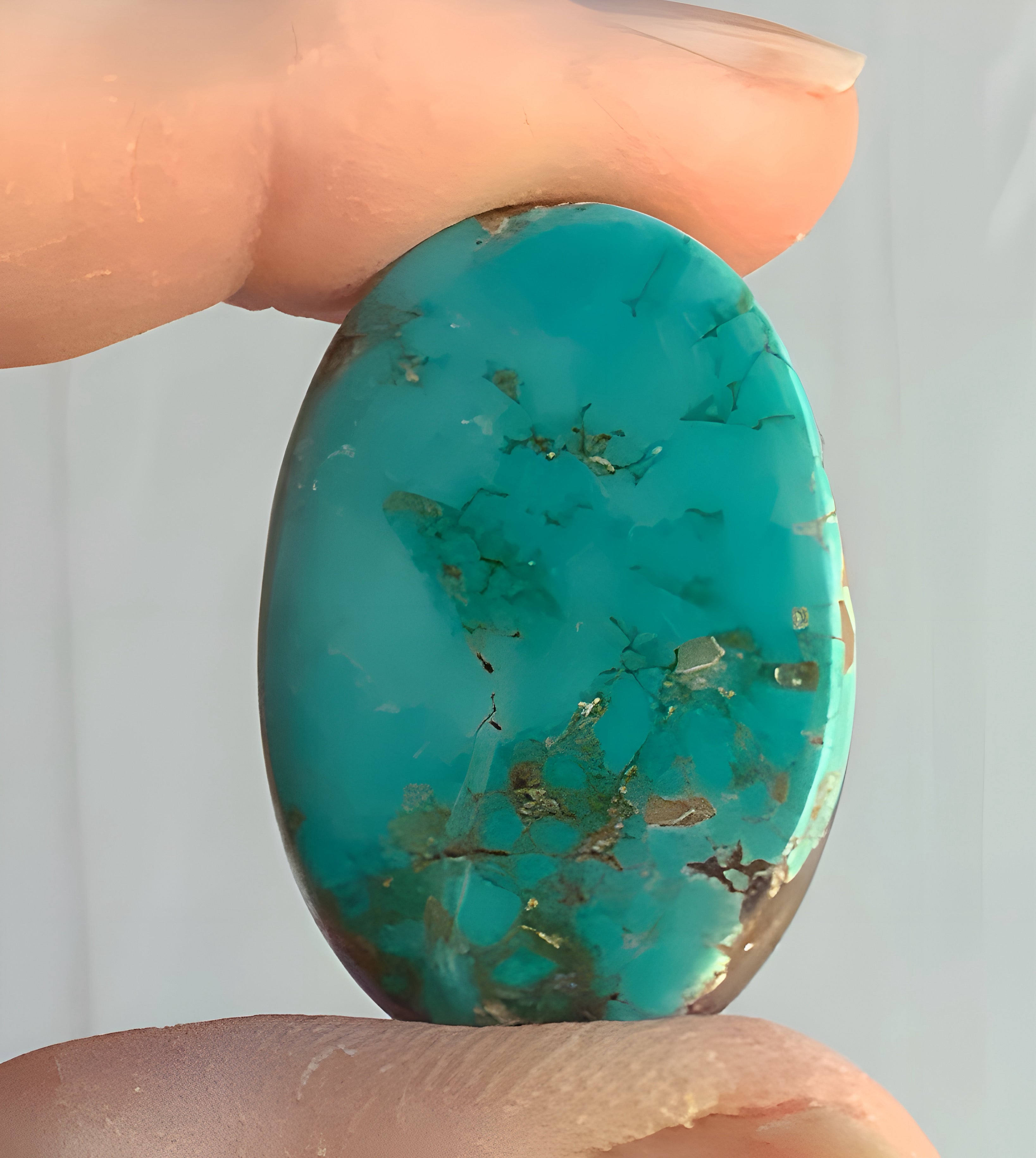 Natural Royston Turquoise Oval Cabochon