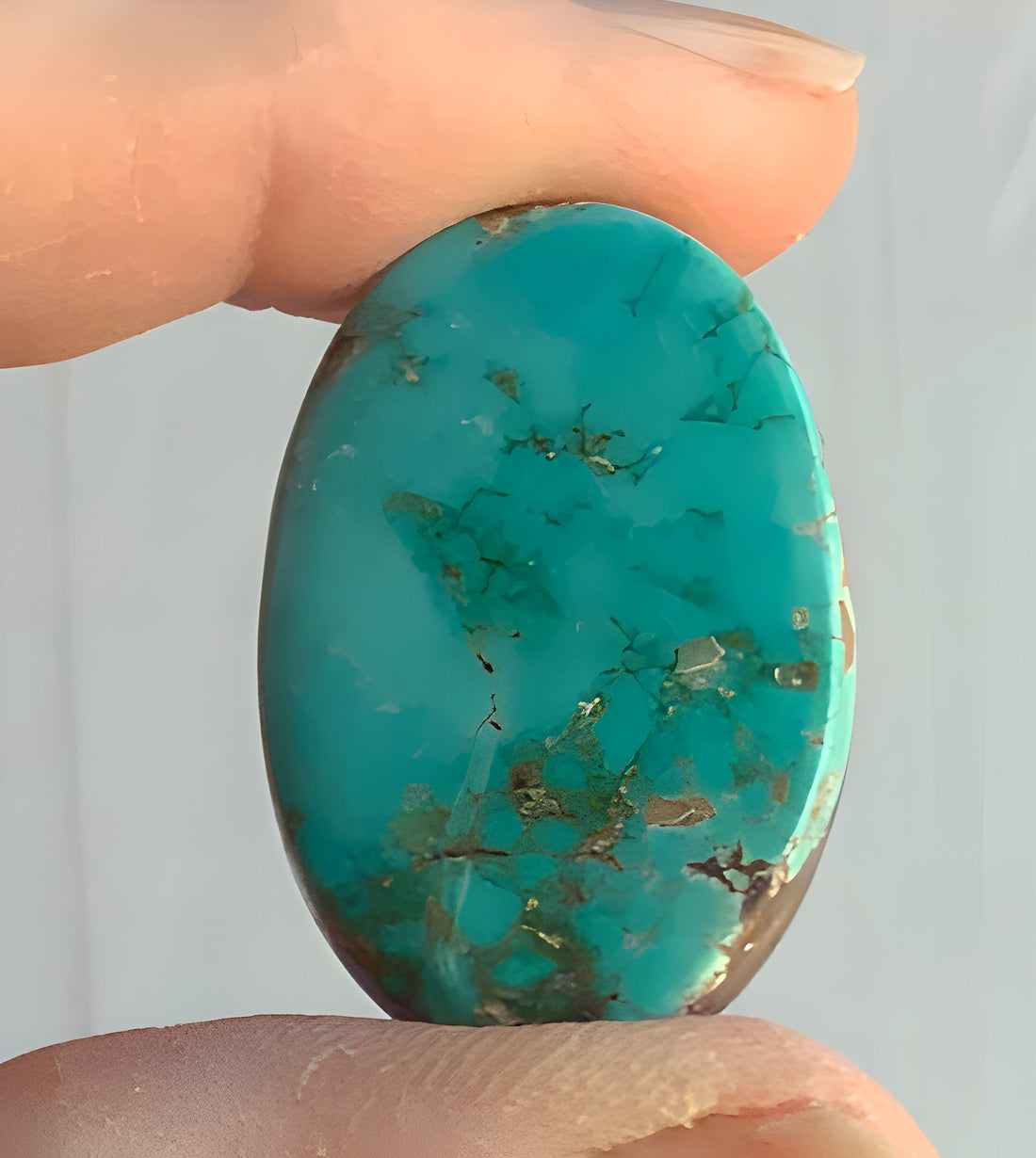 Natural Royston Turquoise Oval Cabochon