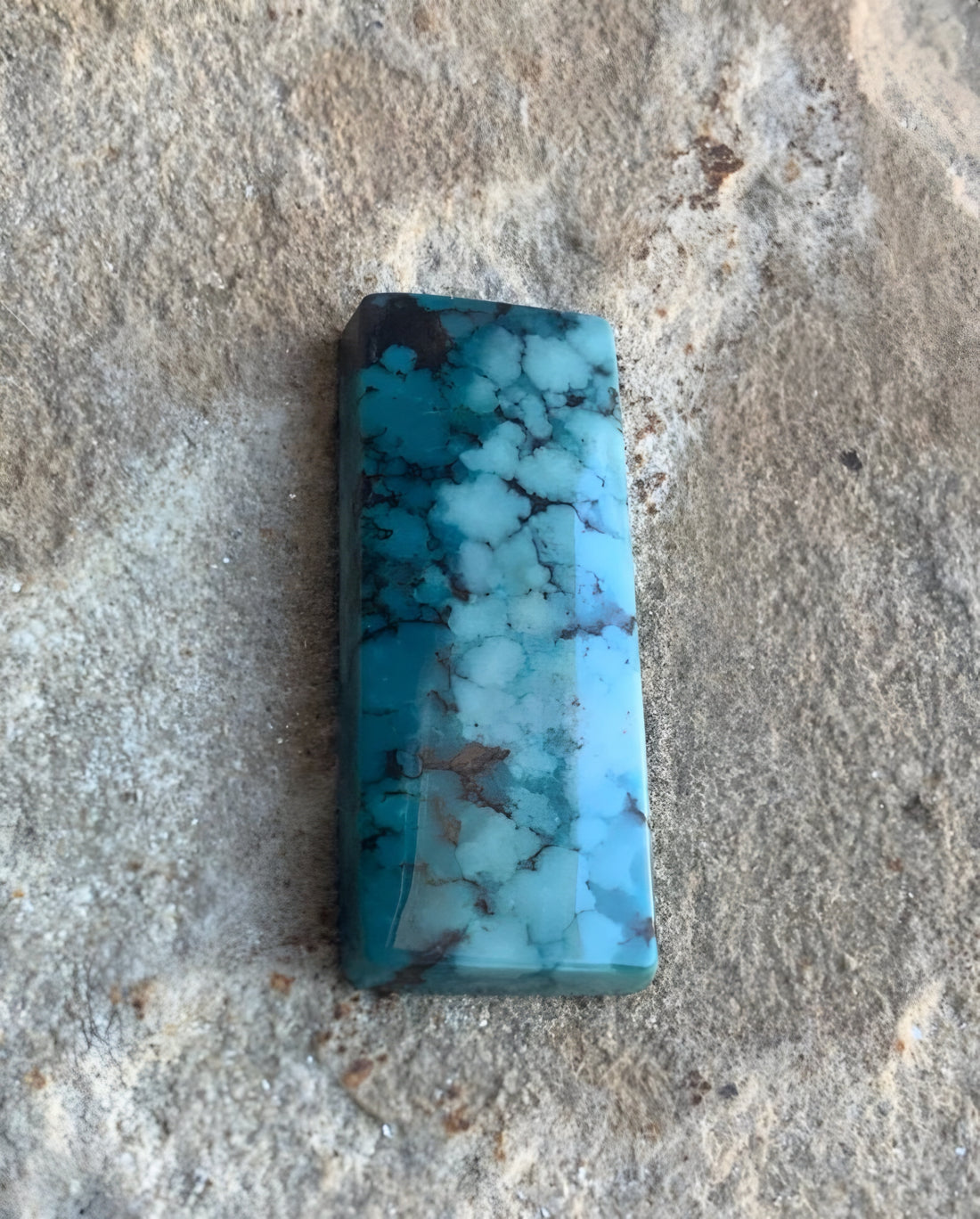 Beautiful Blue Bao Canyon Rectangle Cabochon BC122