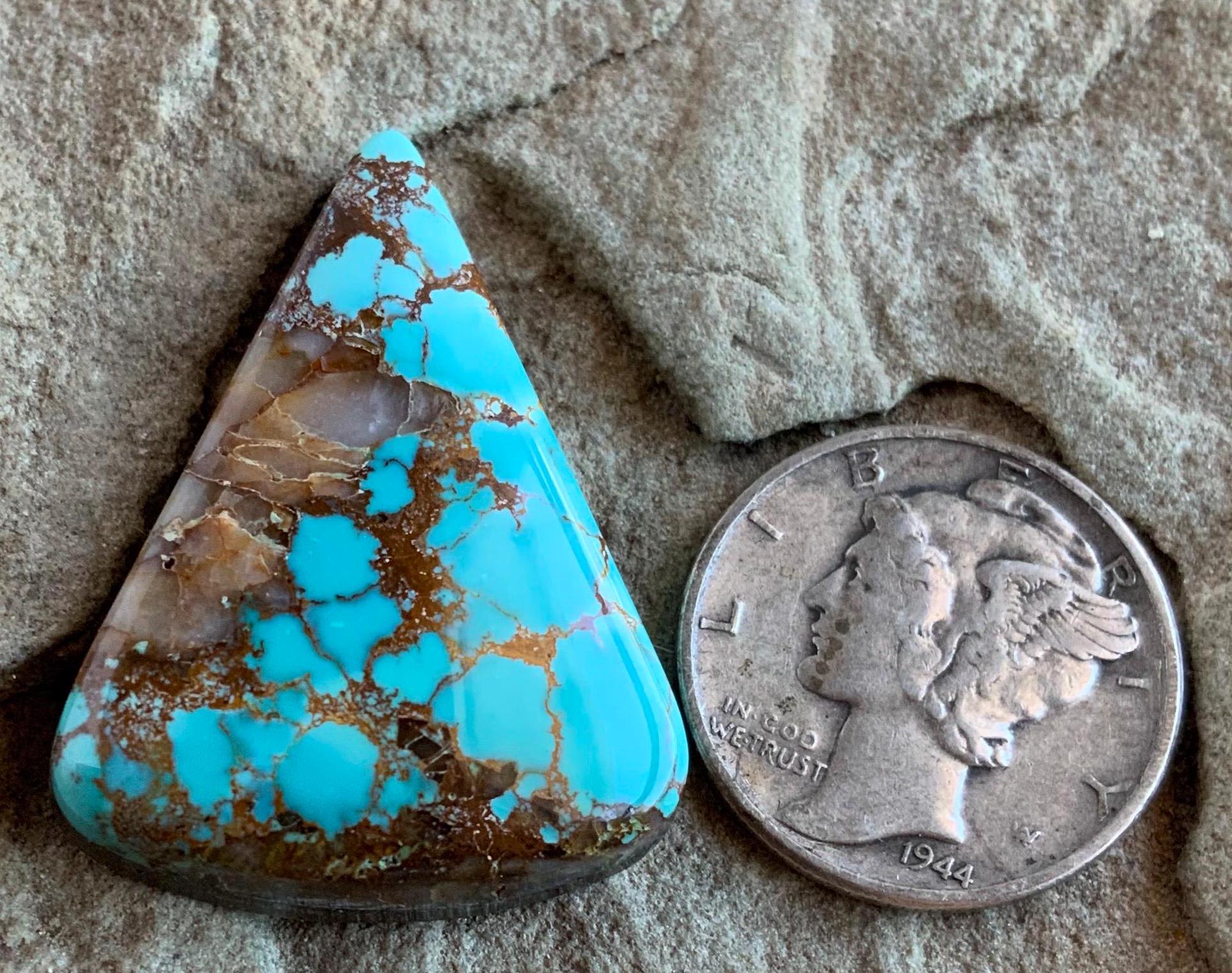 Natural Sierra Nevada Triangle Turquoise Cabochon
