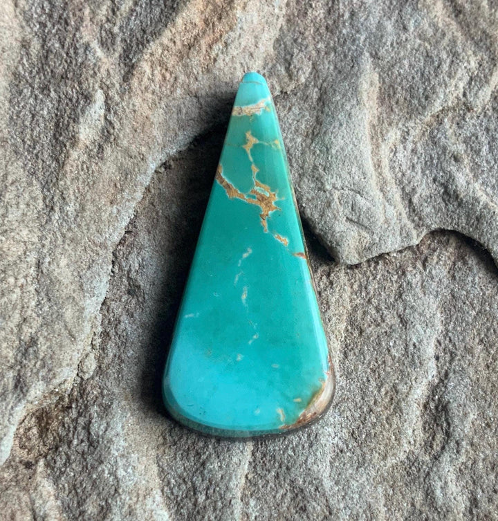 Royston Turquoise Green Elongated Triangle Cabochon #R76
