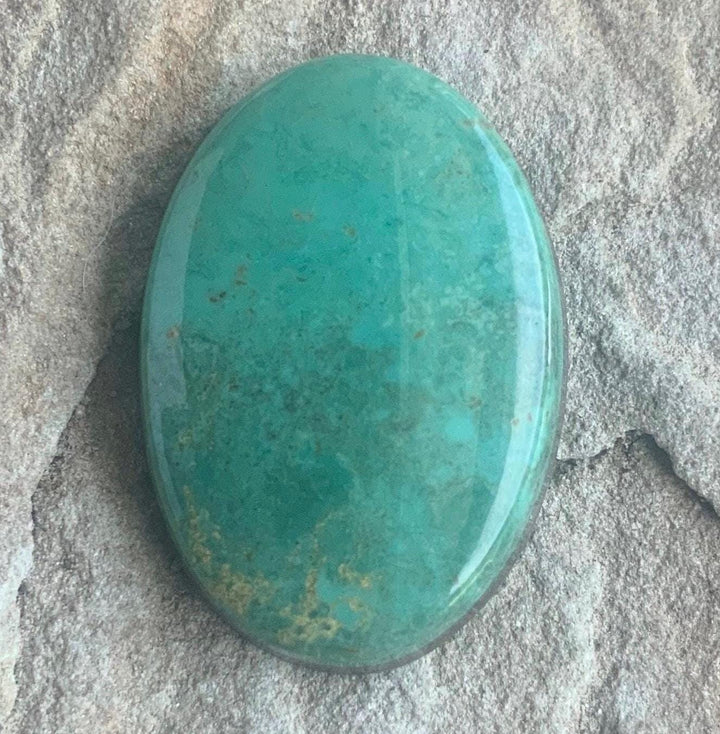 Beautiful Green Alacron Turquoise Oval Cabochon