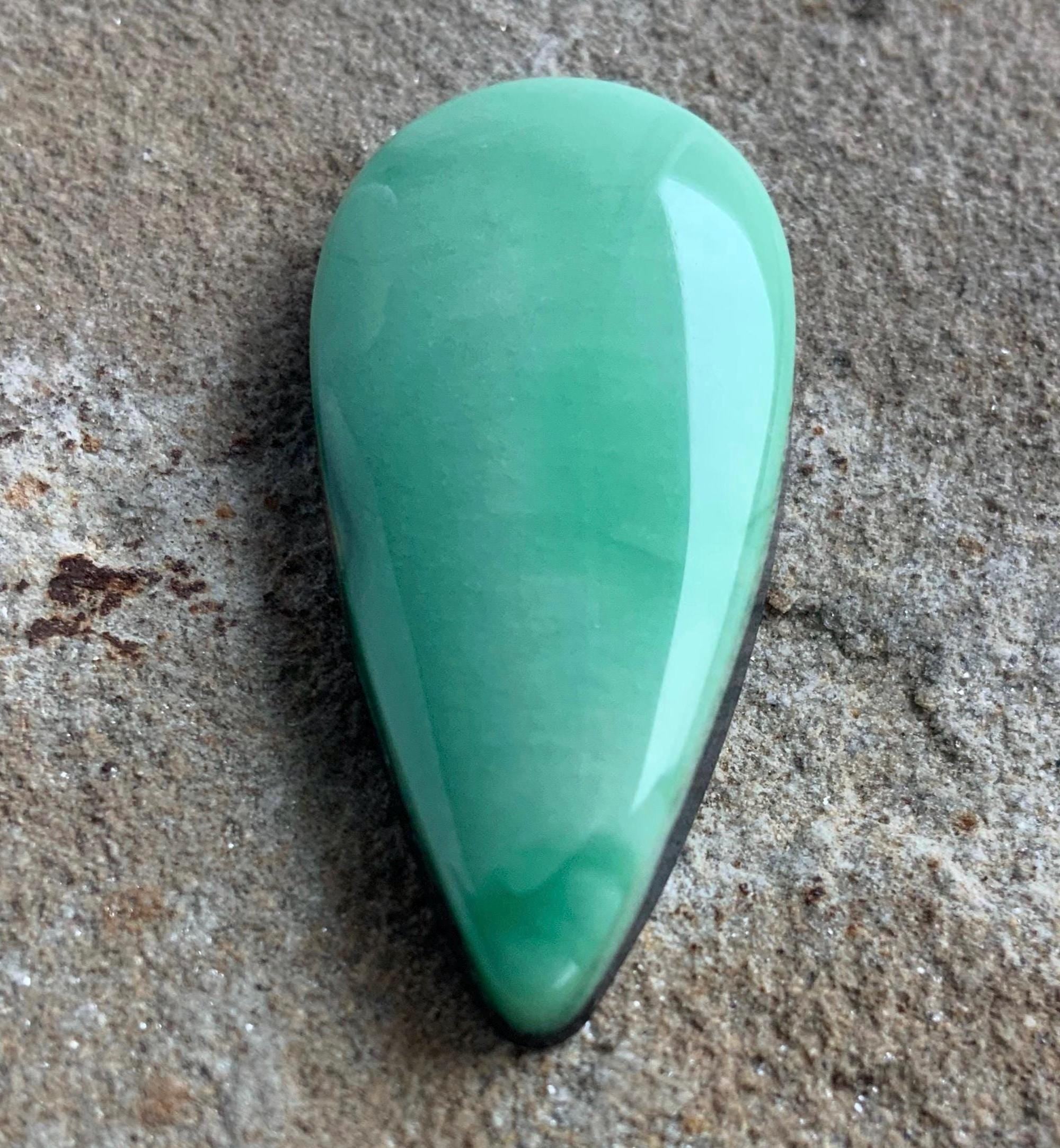 Beautiful Rare Green Natural Orvil Jack Turquoise Cabochon