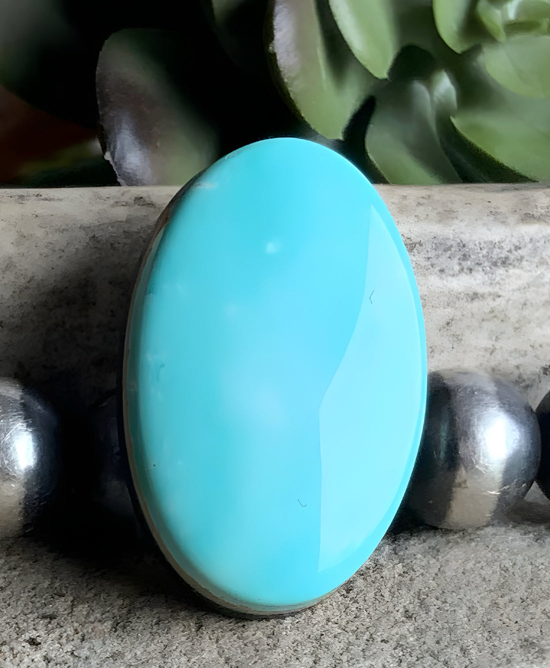Blue Gem Turquoise Oval Cabochon