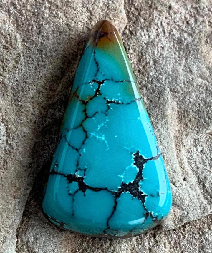 Beautiful Bao Canyon Turquoise Triangle Cabochon #BC140