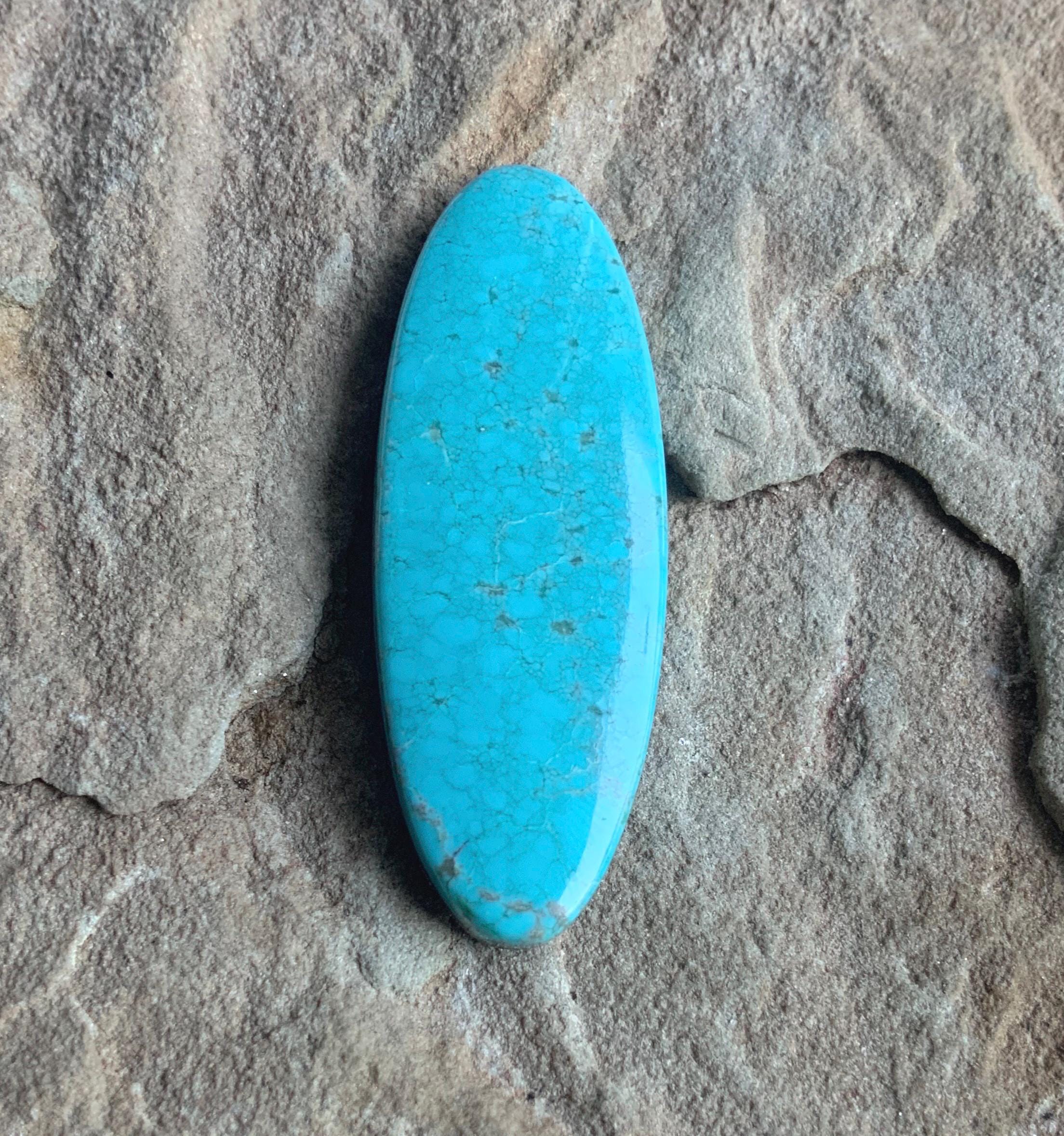 Sky Blue Royston Turquoise Long Oval Cabochon #R46
