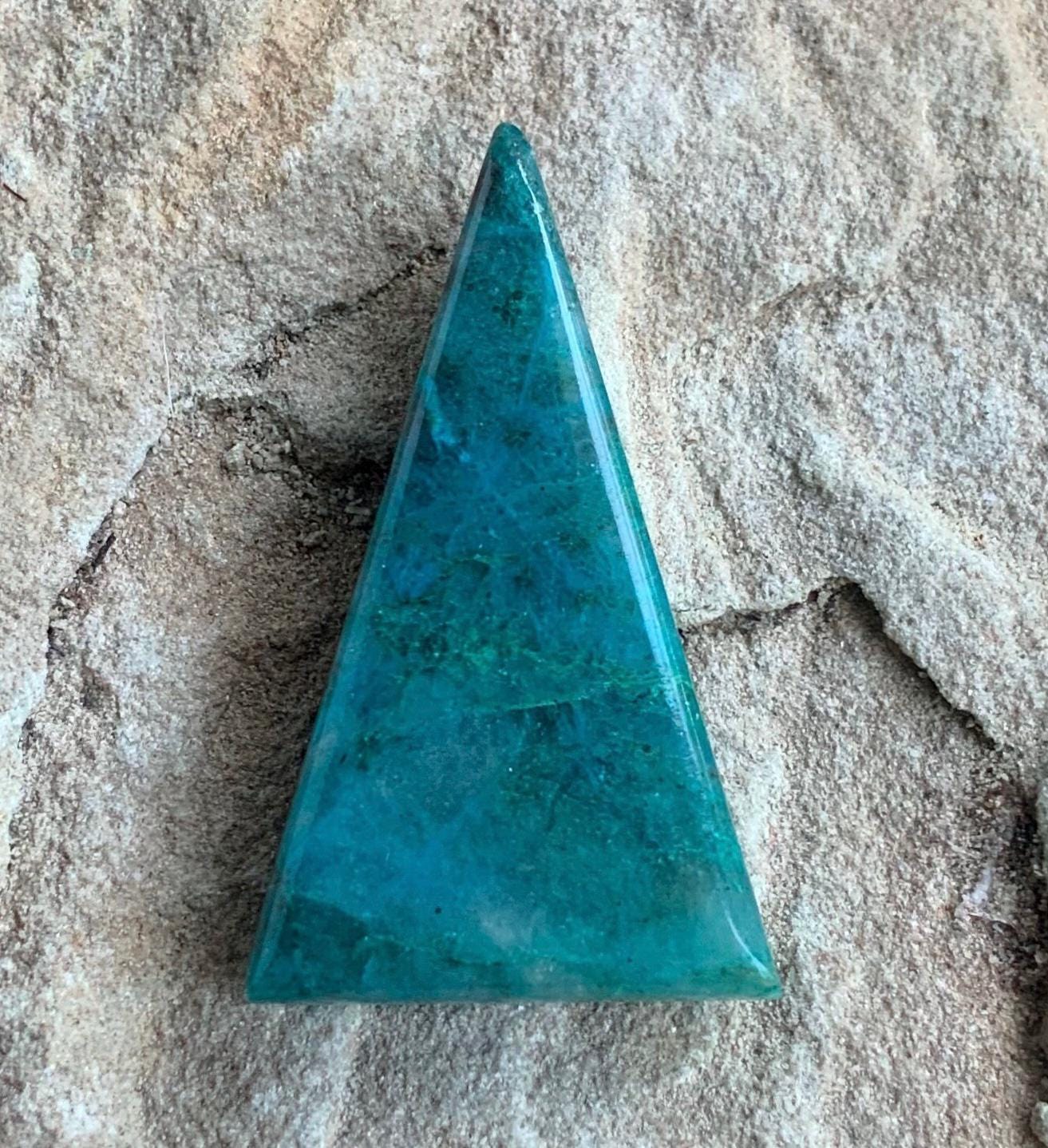 Chrysocolla Triangle Cabochon