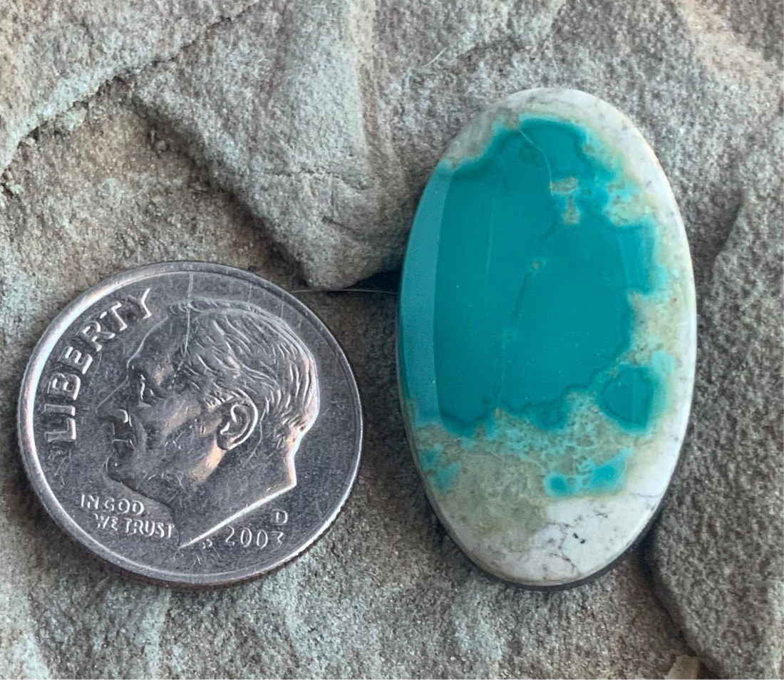Gorgeous Natural Australian Variscite Oval Cabochon